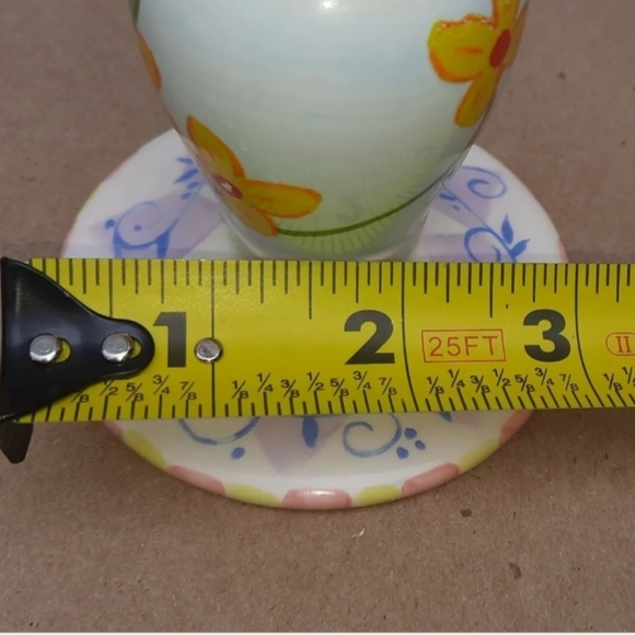 3 Vintage Avon Floral Candle Holders - Picture 5 of 6